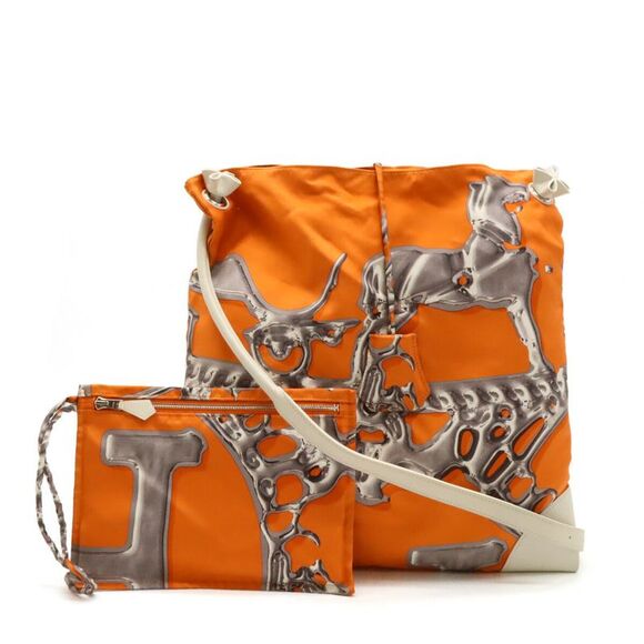 Hermes Silky City PM Silk Leather Shoulder Bag - Picture 1 of 9